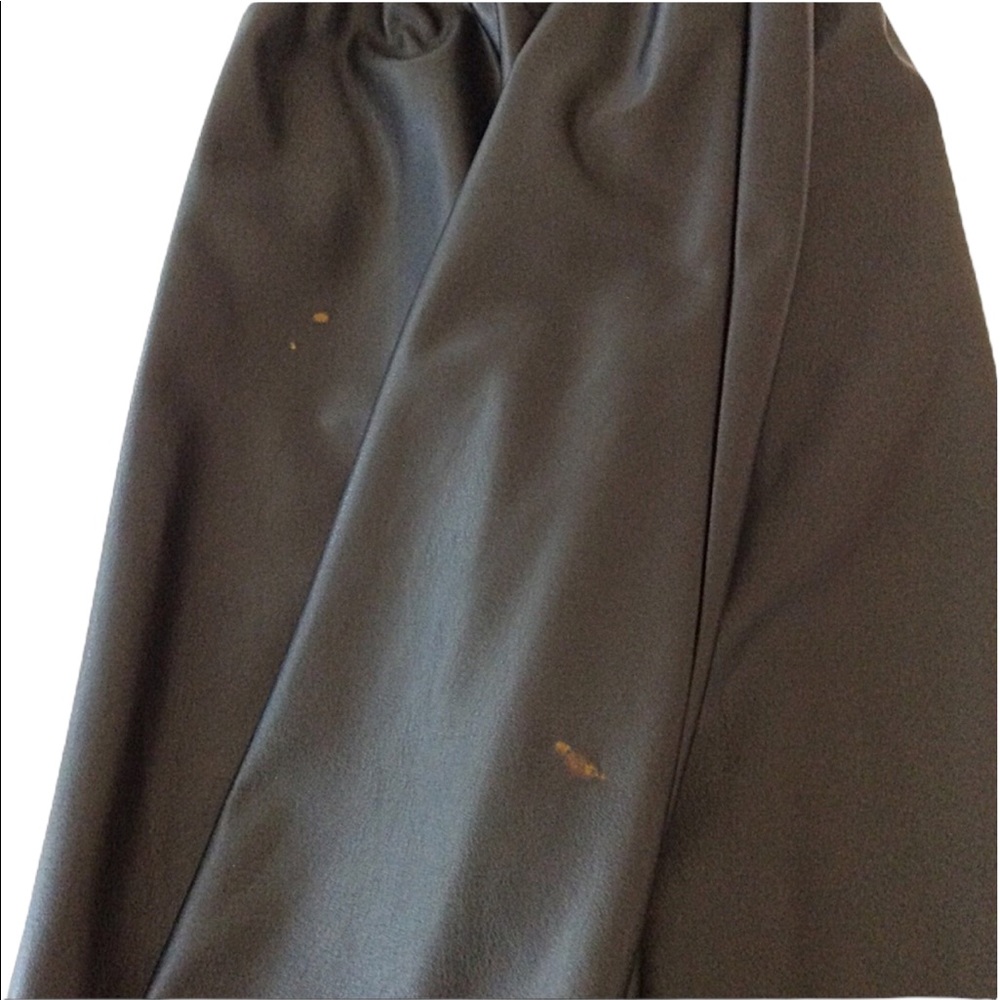 CALVIN KLEIN VEGAN LEATHER A-LINE PLEATED SKIRT SM - Picture 8 of 8